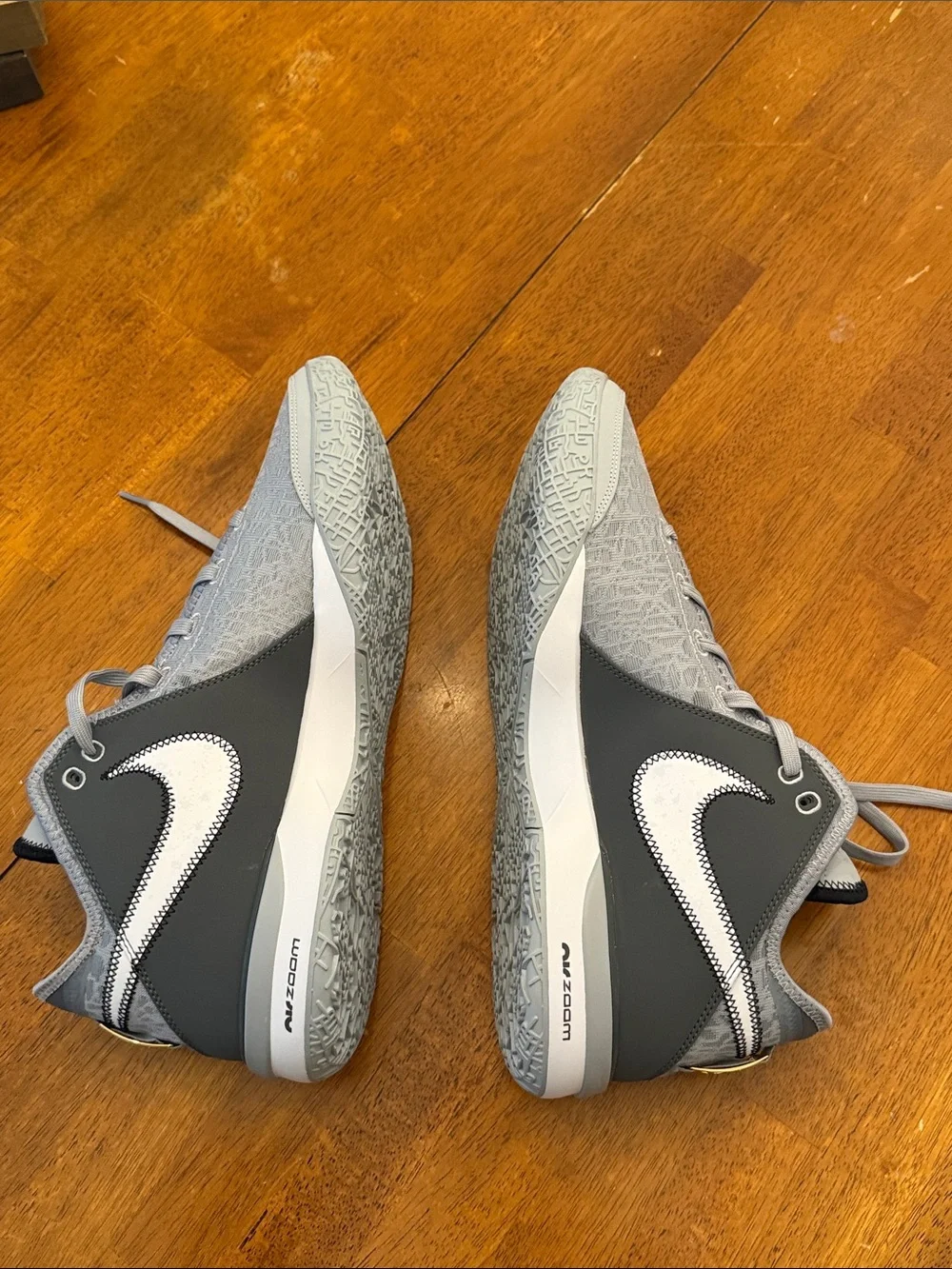 Nike Gray and Gold Basketball Sneakers size 15